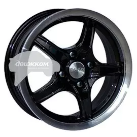 Литые диски Скад 5,5x14/4x100 D67,1 ET38 Стинг Черный+серебристый