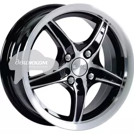 Литые диски Скад 5,5x14/4x98 D58,6 ET38 Стинг Черный+серебристый