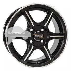 Литые диски Tech Line 5,5x14/4x98 D58,6 ET38 433 Черный+серебристый