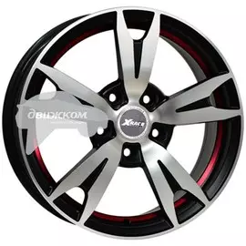 Литые диски X-Race 7x18/5x114,3 D64,1 ET50 AF-03 Черный+серебристый+красный