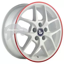 Литые диски YST 6,5x16/5x112 D57,1 ET33 X-8 Белый+красный