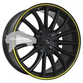 Литые диски YST 7x17/5x100 D56,1 ET48 X-14 Черный+желтый
