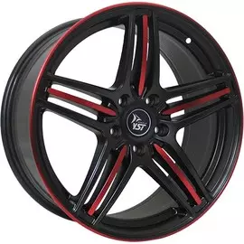 Литые диски YST X-7 7x17/5x105 D56.6 ET42 Черный+красный