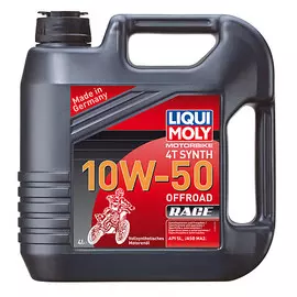 Моторное масло Liqui Moly Motorbike 4T Offroad Race 10W50 синтетическое 4 л