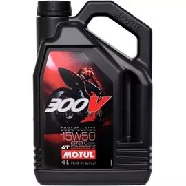 Моторное масло MOTUL 300V 4T FL Road Racing 15W50 синтетическое 4 л