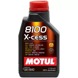 Моторное масло MOTUL 8100 X-cess 5W40 синтетическое 4л