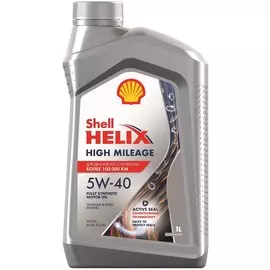 Моторное масло SHELL Helix High-Mileage 5W-40 NEW синтетическое 1л