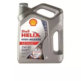 Моторное масло SHELL Helix High-Mileage 5W-40 NEW синтетическое 4л