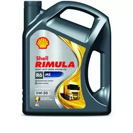 Моторное масло SHELL Rimula R6 ME 5W/30 E4, 228.5 синтетическое 4л