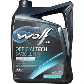 Моторное масло Wolf Officialtech LL III 5W30 синтетическое 4л