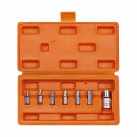 Набор бит вставок шестигранных 3/8 дюйма 30мм с держателем бит 1/2 дюйма DR 7 предметов в кейсе AIRLINE