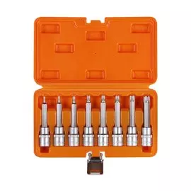 Набор головок 1/2 дюйма DR со вставками TORX T20-T60 длиной 100мм 8 предметов в кейсе AIRLINE