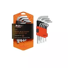 Набор ключей шестигранных AIRLINE 9 шт коротких