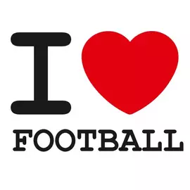 Наклейка "I LOVE FOOTBALL" европодвес ТОП АВТО