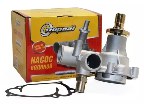 Насос водяной (помпа) для а/м ГазЕЛЬ дв. 406 (с прокладкой) (Riginal)