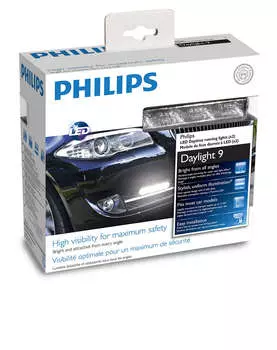 Огни ходовые дневные 9LED белые (PHILIPS) (2шт) 12V