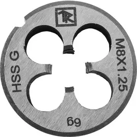 Плашка Thorvik D-COMBO круглая ручная М12х1.5, HSS, Ф38х10 мм