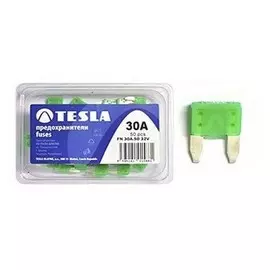 Предохранитель плоский 30А Tesla FT30A 50шт