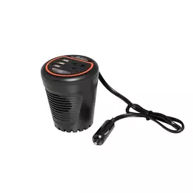 Преобразователь напряжения (инвертор) 12B-220B 120Вт в подстаканник + 3 USB (AIRLINE) API-120-00