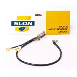 Провод АКБ ВАЗ 1118 - 500мм в сборе клемма 2 болта (Slon)