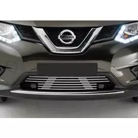 Решетка бампера Rival для Nissan X-trail 2015-г.