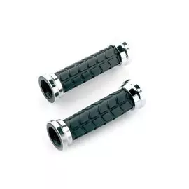 Рукоятки руля резиновые 120мм черный/серебристый Joykie