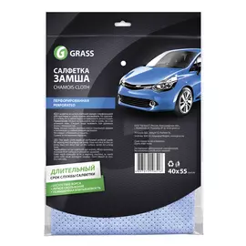 Салфетка из искусственной замши Grass 40х55см перфорированная