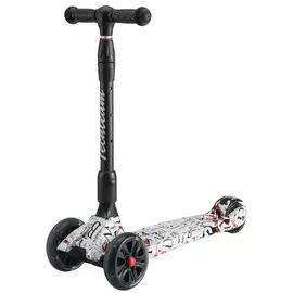 Самокат TechTeam Tiger print 3-х колесный белый