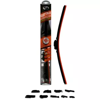 Щетка стеклоочистителя 330мм бескаркасная мультиадаптерная премиум AUTOVIRAZH