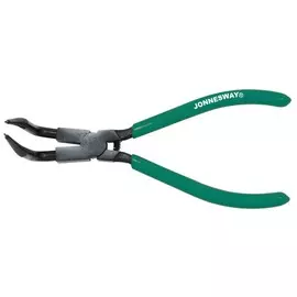 Щипцы Jonnesway для стопорных колец с удлиненными губками «загнутый сжим» 216мм