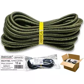 Шланг резиновый ANDYCAR топливный с внешней оплеткой размер 04.0*9.0мм-16 Атм, длина 15м