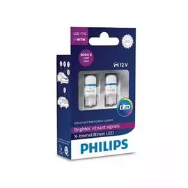 Светодиодная лампа Philips X-tremeVision LED T10 12V 0,8W 8000К белая