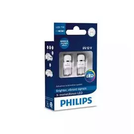 Светодиод W5W 12V 1W (W2,1x9,5d) LED 6000K (к.уп.2шт.) (PHILIPS)