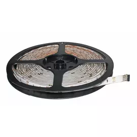 Светодиодная лента RGB (красный,зеленый,синий) SMD5050 (30шт/1м) IP65 12V влагост. на белой самокл. основе (5м) (YADA)