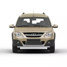 Защита переднего бампера Rival для Lada Largus Cross 2014-г.