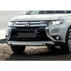 Защита переднего бампера Rival для Mitsubishi Outlander 2015-г.