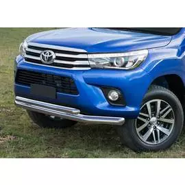 Защита переднего бампера Rival для Toyota Hilux 2015-г.