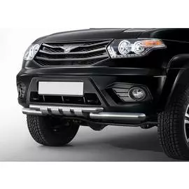 Защита переднего бампера Rival для Uaz Patriot 2014-2016-г.