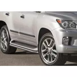 Защита штатного порога Rival для Lexus LX 2014-2015г, Toyota Land Cruiser 200 2013-г.