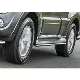 Защита штатного порога Rival для Mitsubishi Pajero IV 2011-2014-г.