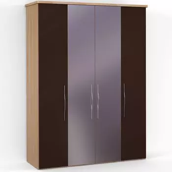 Четырехдверный шкаф с зеркалом ASTI AS1213.8