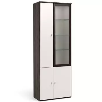 Шкаф-витрина со стеклянными полками ELEGANTE LE1384.2