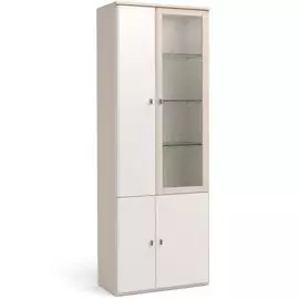 Шкаф-витрина со стеклянными полками ELEGANTE LE4384.2