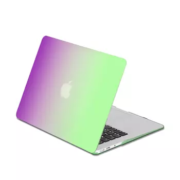 13.3" Чехол DF c градиентом для MacBook Air (2010-2017), фиолетовый/зеленый, (DF MacCase-05 (purple+green))