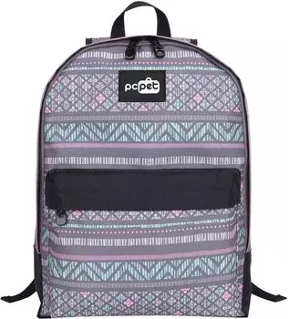 14.1" Рюкзак PC PET PCPKA0114GX, серый/сиреневый (PCPKA0114GX)