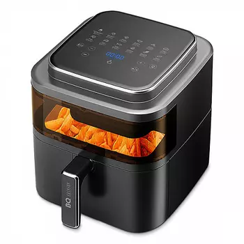 Аэрогриль BQ GR2002 1.4 кВт, 6 л, черный/серебристый