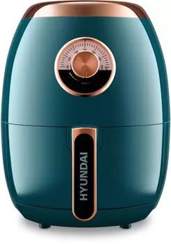 Аэрогриль Hyundai HYF-3553 1.35 кВт, 3.5 л, зеленый/золотистый