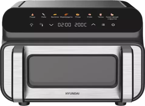 Аэрогриль Hyundai HYF-9080 2 кВт, 8 л, черный/серебристый (HYF-9080)