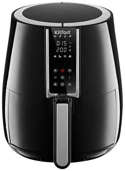 Аэрогриль Kitfort КТ-2227 1.5 кВт, 3.5 л, черный/серебристый (KT-2227)