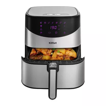 Аэрогриль Kitfort KT-2231 1.7 кВт, 5 л, черный/серебристый (KT-2231)